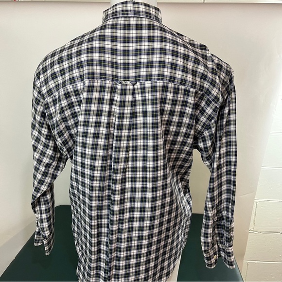 Chaps Ralph Lauren Men's Large Blue Plaid Button Down Shirt (615) - Picture 6 of 8